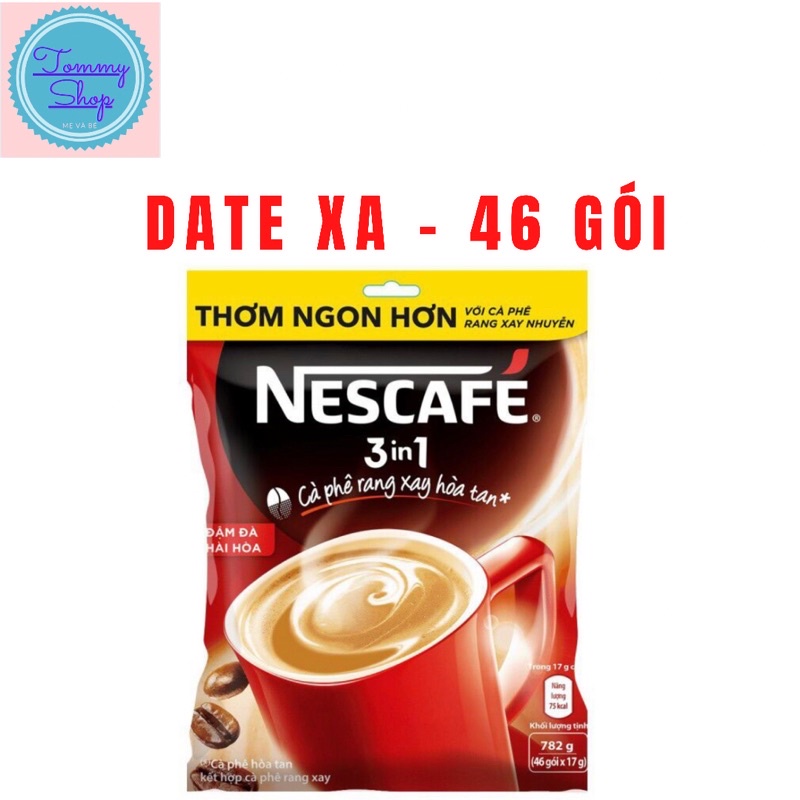 Cà phê rang xay hòa tan Nescafé 3in1 đậm vị cà phê (Bịch 46 gói x 17g)
