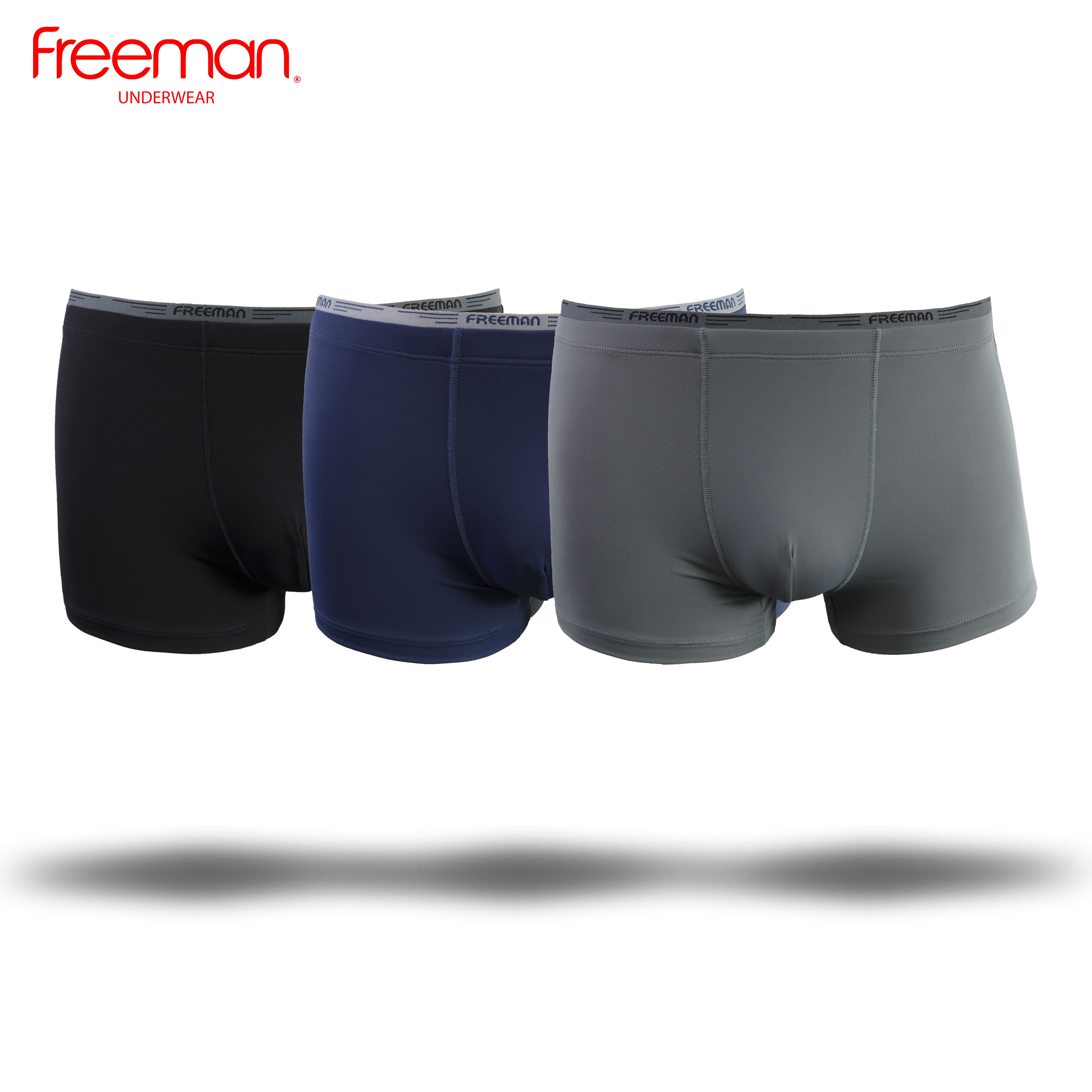 Quần lót boxer nam thun lạnh 2 da cao cấp Freeman [Combo 3] - 6525