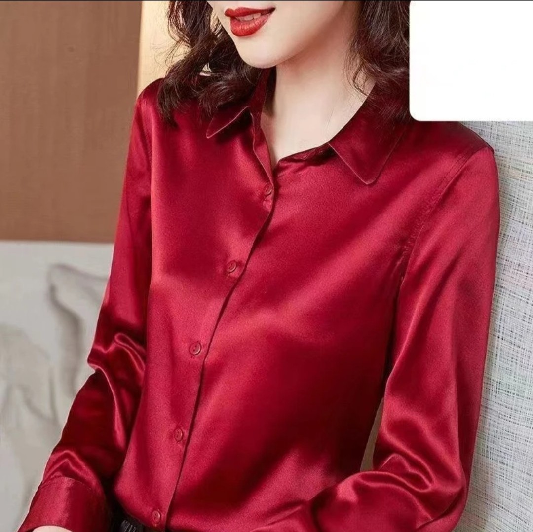 ÁO SƠ MI LỤA SATIN 5 MÀU CỰC XINH AM76
