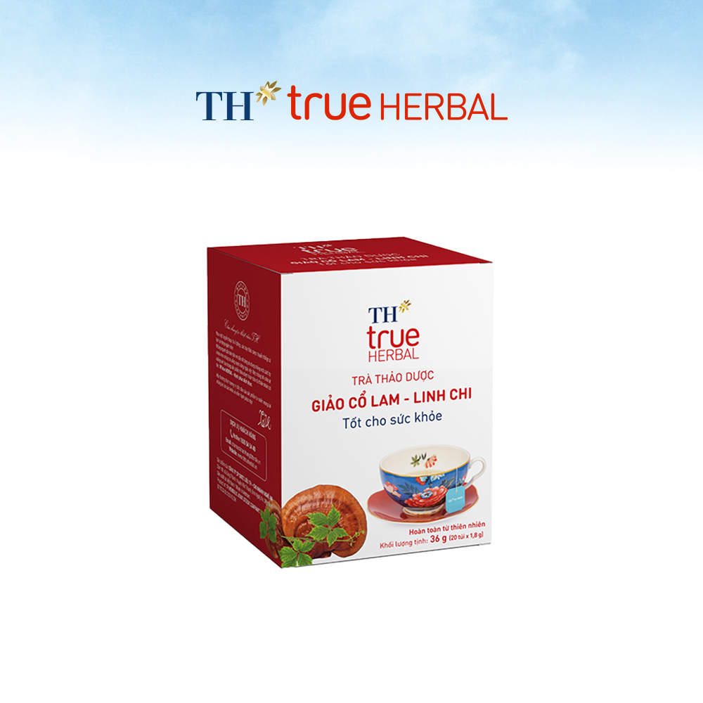 Hộp trà thảo dược TH true HERBAL Giảo cổ lam – Linh chi (20 gói)