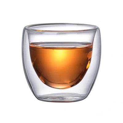 Combo 6 Ly Thủy Tinh Cách Nhiệt 2 Lớp Dung Tích 80ml