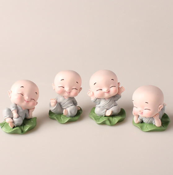 Set 5 Chú Tiểu Tọa Lá Sen Cao Cấp