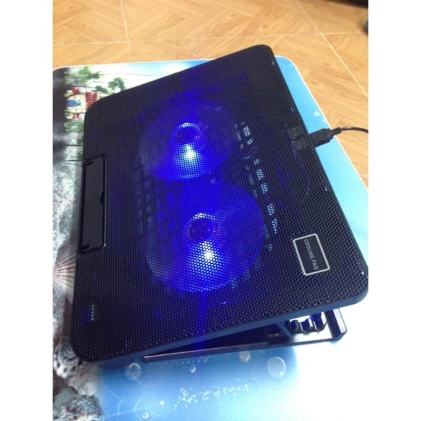Bảng giá Đế tản nhiệt Laptop Cooling Pad N99 - 15.6 Inch Trở xuống đèn led, đế nâng 45 độ  - 1 quạt / 2 quạt cực mát Phong Vũ