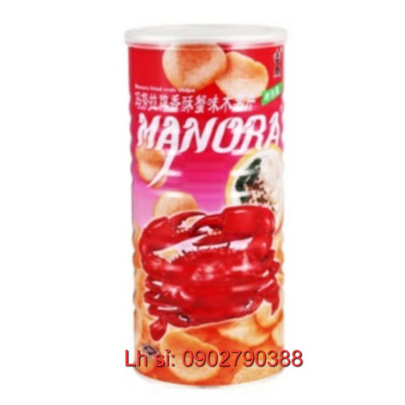 Bánh Snack Tôm/Cua MANORA 90g Lon Đỏ/Hồng [Hàng Nhập Thái Lan]