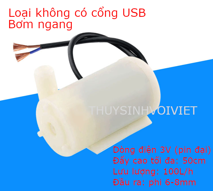 Bơm nước chìm Mini điện 3-5v có và không cổng USB