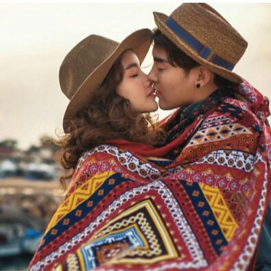 Khăn choàng Boho khăn thổ cẩm đa năng