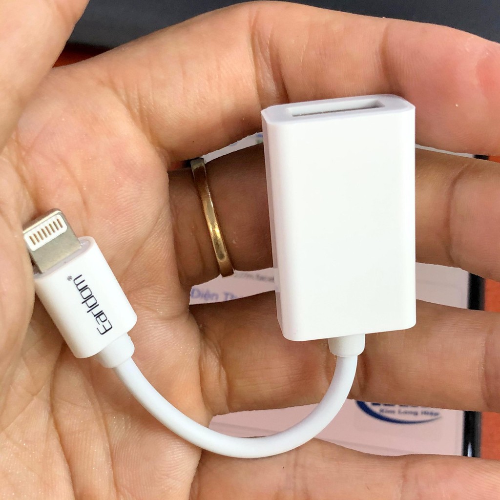 Rắc chuyển đổi Jack OTG cho Iphone, Ipad sang Usb Earldom OT48