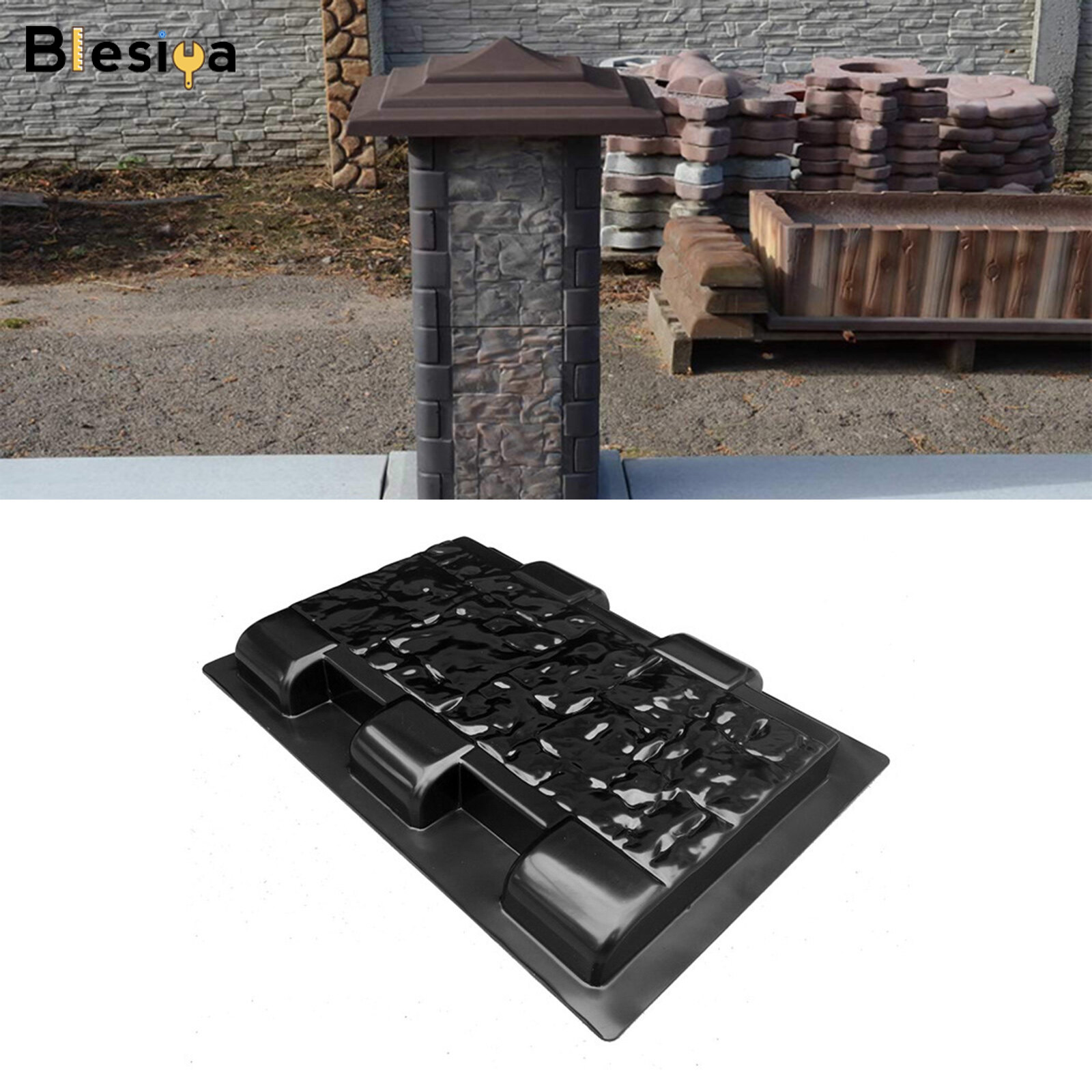 Blesiya Fence Mold DIY Cement Concrete Mould Lawn Driveway Walk Road Ornaments