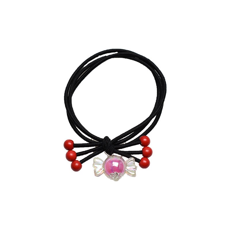 Set 20 Dây Cột Tóc Hàn Quốc Nơ Có Hạt - Màu Ngẫu Nhiên