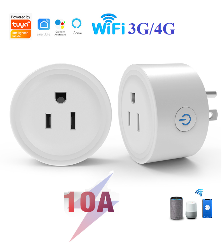 Ổ cắm thông minh điều khiển qua điện thoại kết nối wifi 3G/4G dùng app tuya hoặc smart life công suất 10A 2200W ổ cắm wifi o cam hen gio cong tac dieu khien tu xa o cam dieu khien tu xa