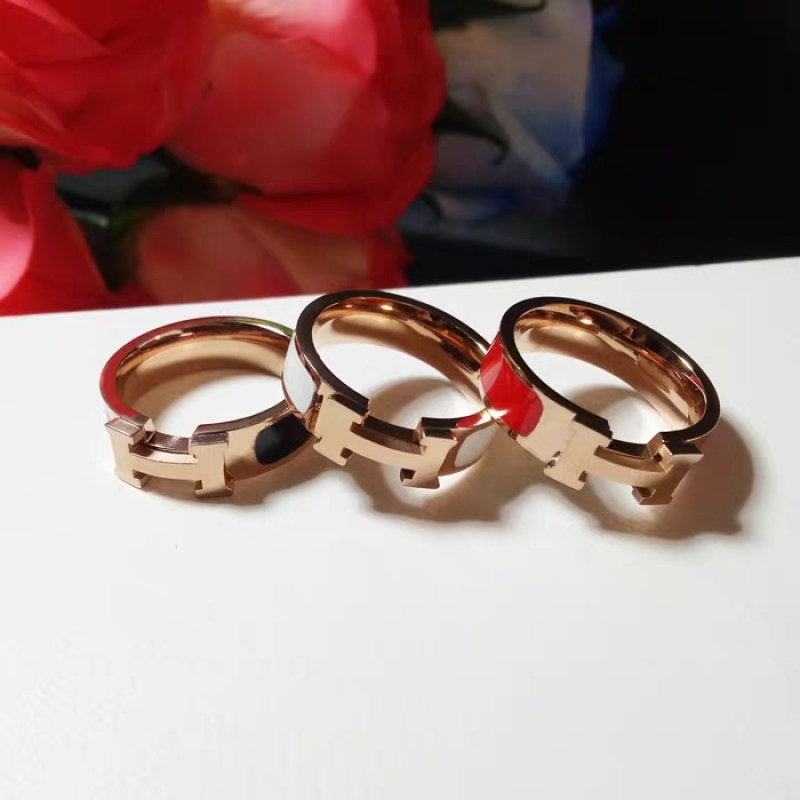 Nhẫn nữ đẹp nhẫn titan không han gỉ - mẫu chữ h, thiết kế tinh xảo, sang trọng và thời thượng, phù hợp với mọi loại trang phục