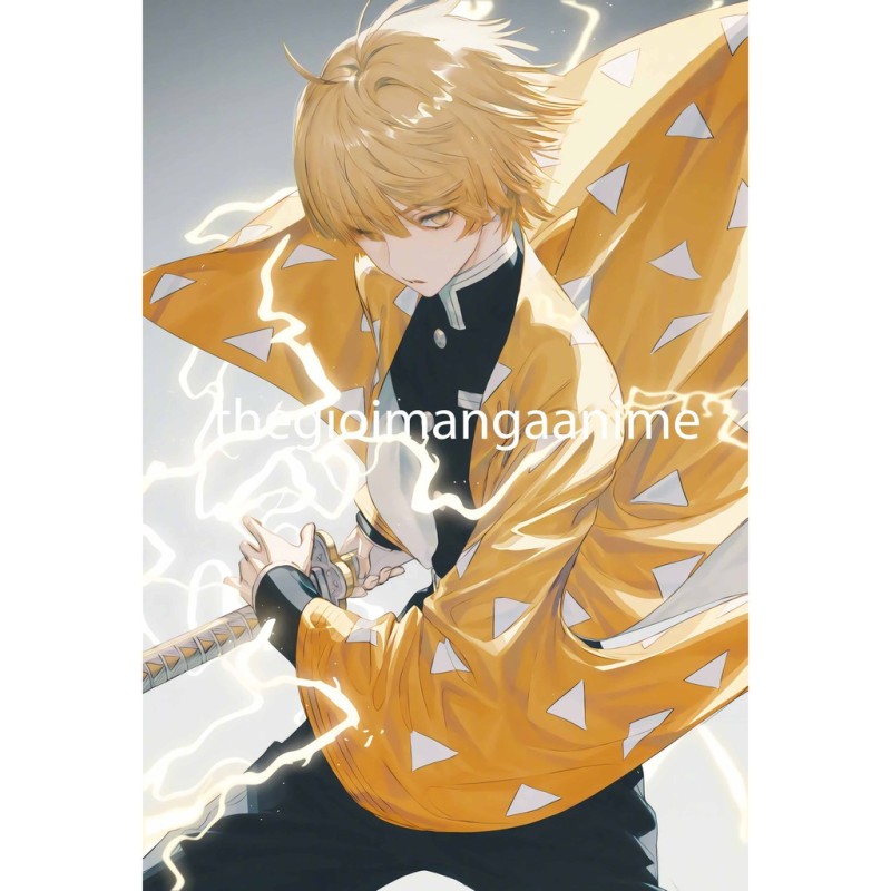 (V03) Tấm Poster anime cao cấp giấy 260gsm Kimetsu no Yaiba Thanh gươm diệt quỷ hình chibi ảnh đẹp