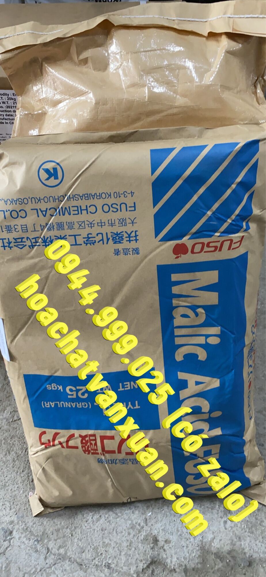 Malic acid hãng fuso nhật bản cấp thực phẩm túi 500g axit malic cas 6915-15-7 c4h6o5