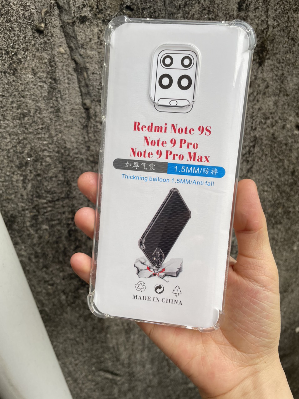 Ốp lưng Xiaomi Redmi Note 9S, Note 9 Pro, Note 9 Pro Max - Silicon trong chống sốc 4 góc, có gờ bảo vệ Camera