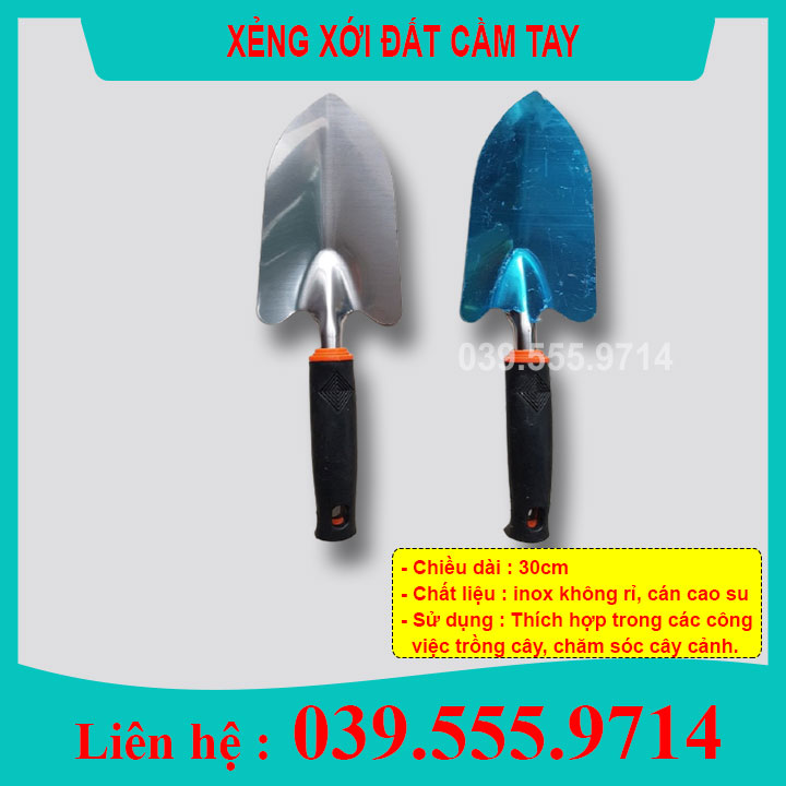 Xẻng Cán Cao Su Làm Vườn - Dụng Cụ Làm Vườn