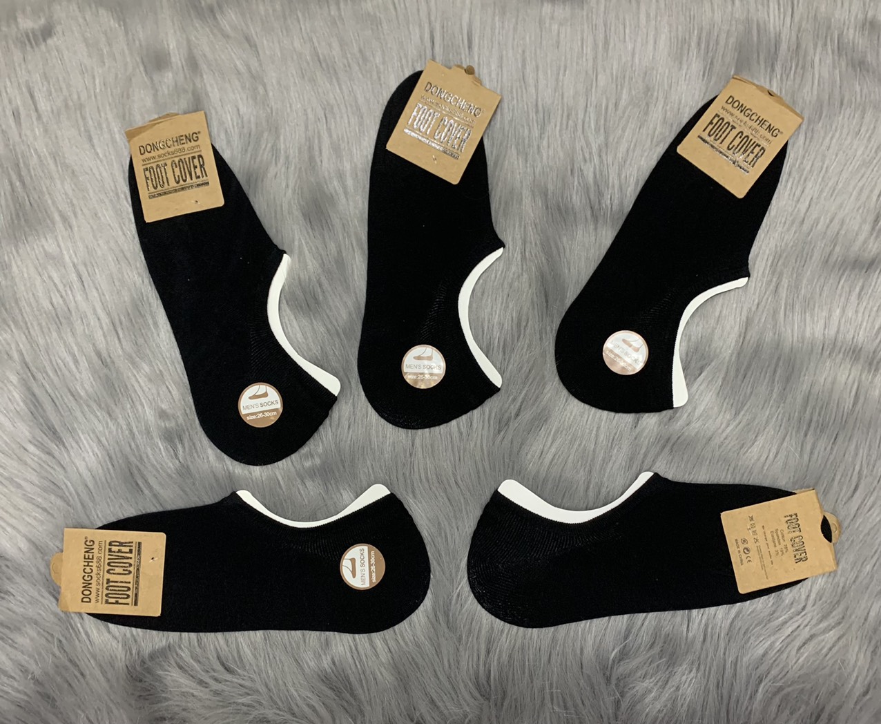 [HCM]Combo 5  đôi vớ hài nam thun cotton 100% có silicon chống trượt sau gót thích hợp mang giày muốn giấu vớ có 4 màu lựa chọn thương hiệu DONGCHENG
