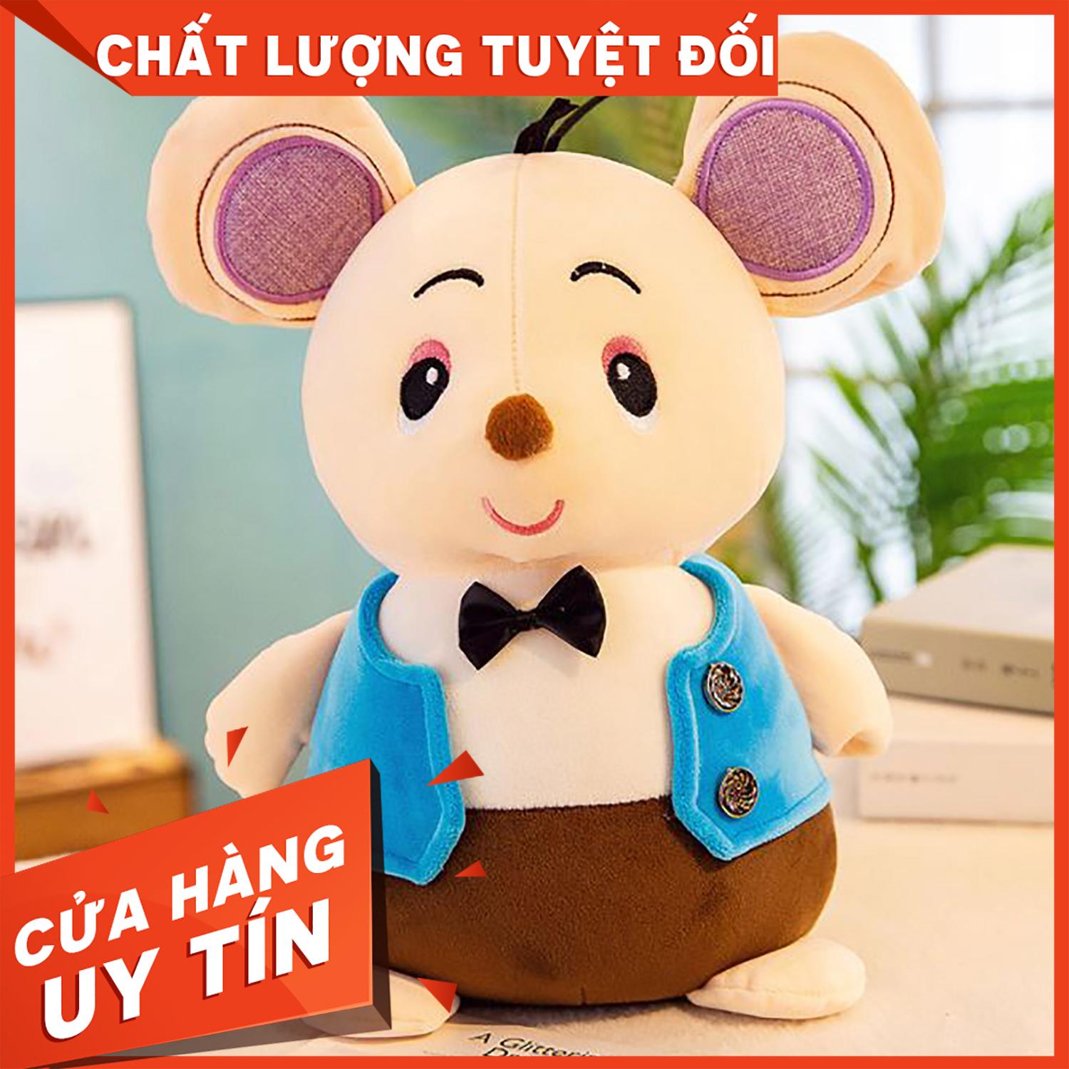 Gấu bông 25cm Chuột áo cute