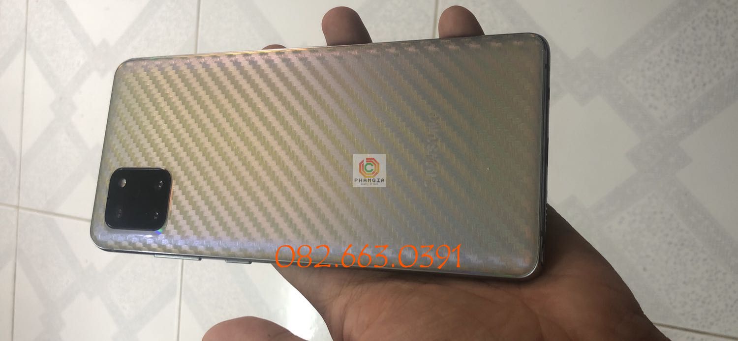 Miếng dán mặt lưng skin carbon Samsung Galaxy Note 10 Lite