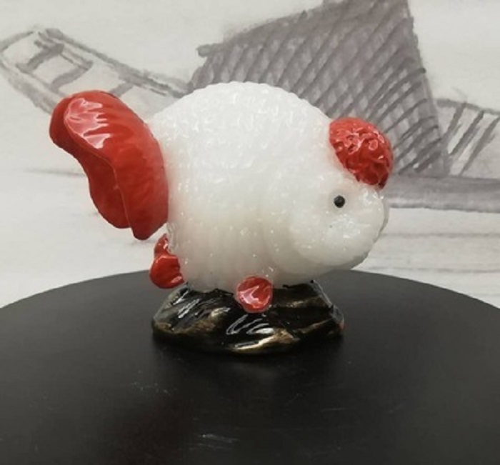 [HCM]Tượng cá ranchu trang trí size nhỏ 11cm