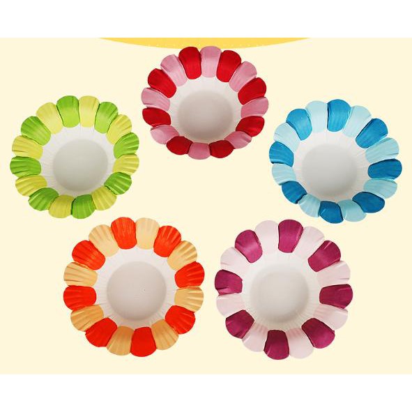 Set 10 Dĩa Giấy Màu Thủ Công Mầm Non