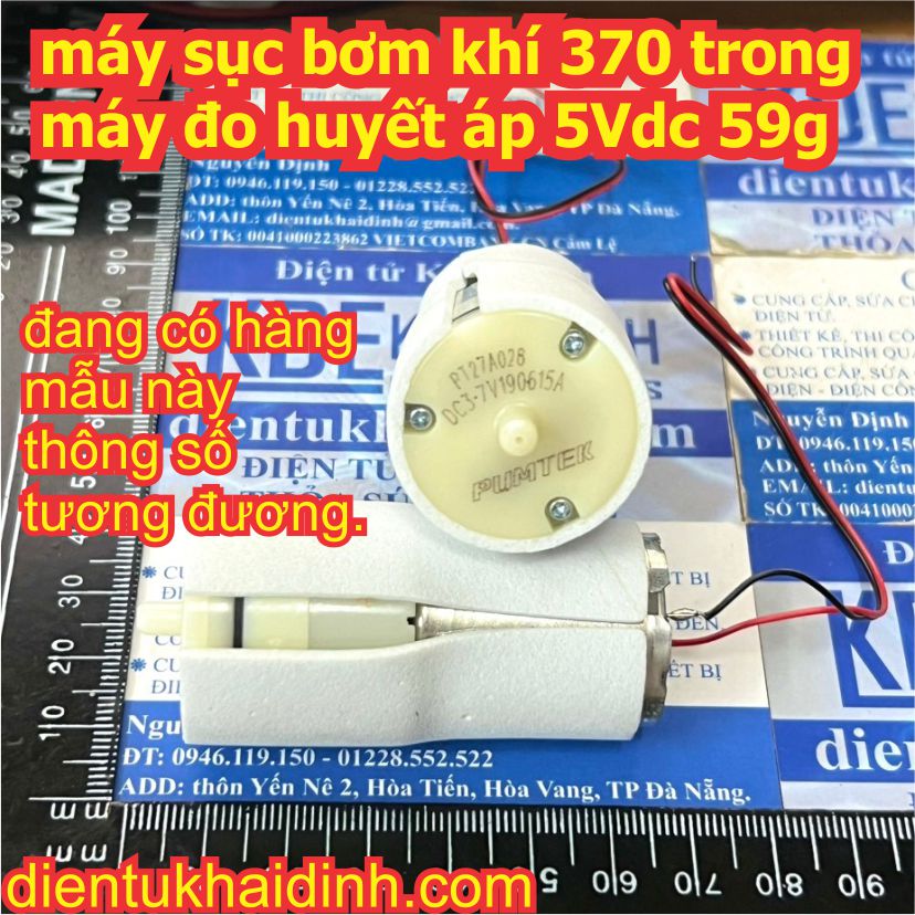 Máy sục bơm khí 370 trong máy đo huyết áp 6Vdc mini pump 59g kde7974