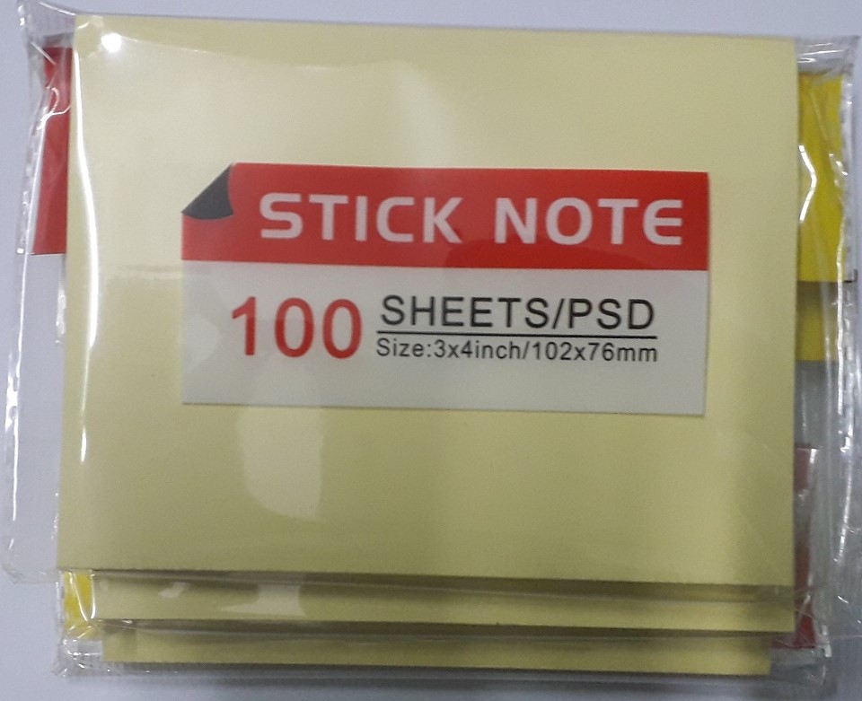 2 Xấp - GIẤY GHI CHÚ 3 *4 ( kích thước : 102 x 76 mm) ( màu vàng) ( xấp / 100 tờ)