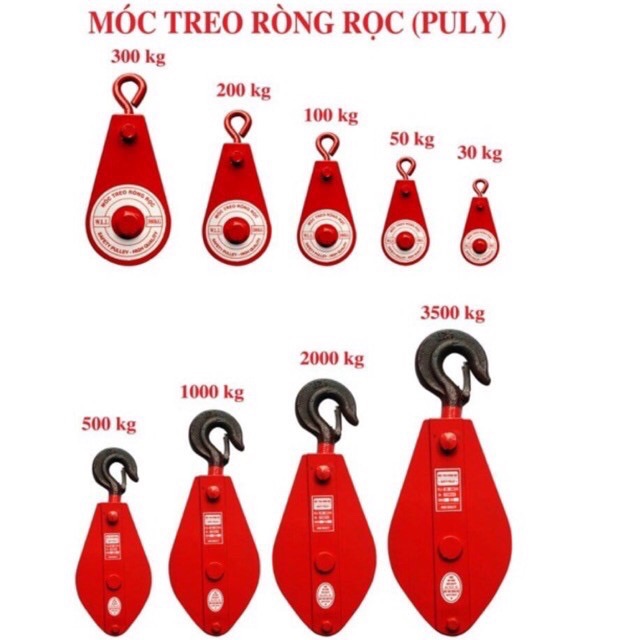 Móc treo ròng rọc(cẩu, buli, buly, tời)