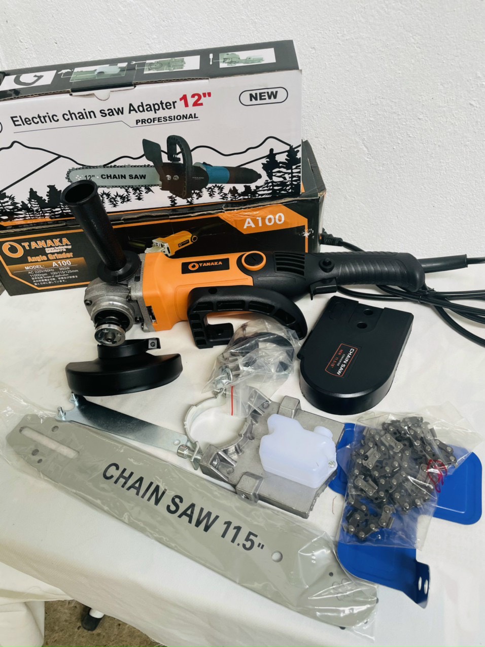 COMBO MÁY MÀI TANAKA+LƯỠI CƯA XÍCH
