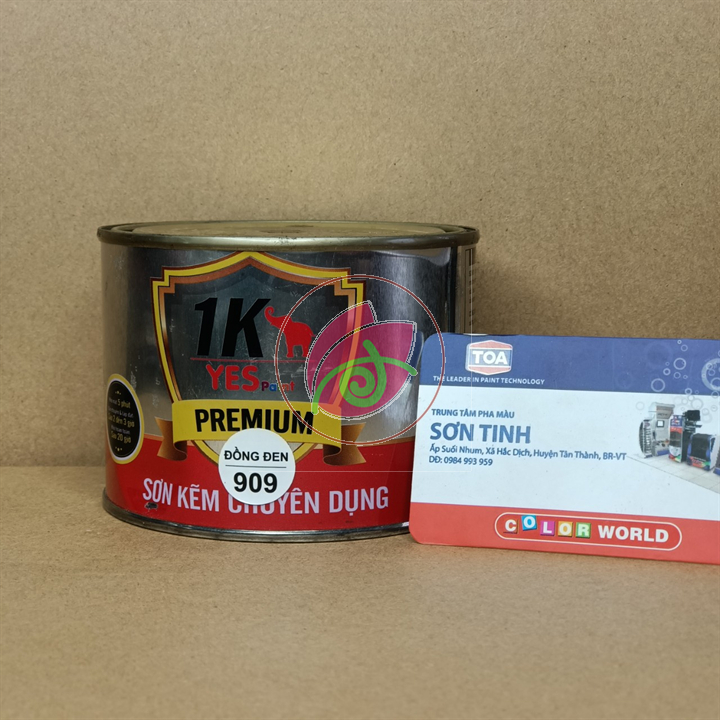 Sơn NHŨ ĐỒNG ĐEN 909 ( đồng cổ ) mạ kẽm 1K Yes Paint 400g