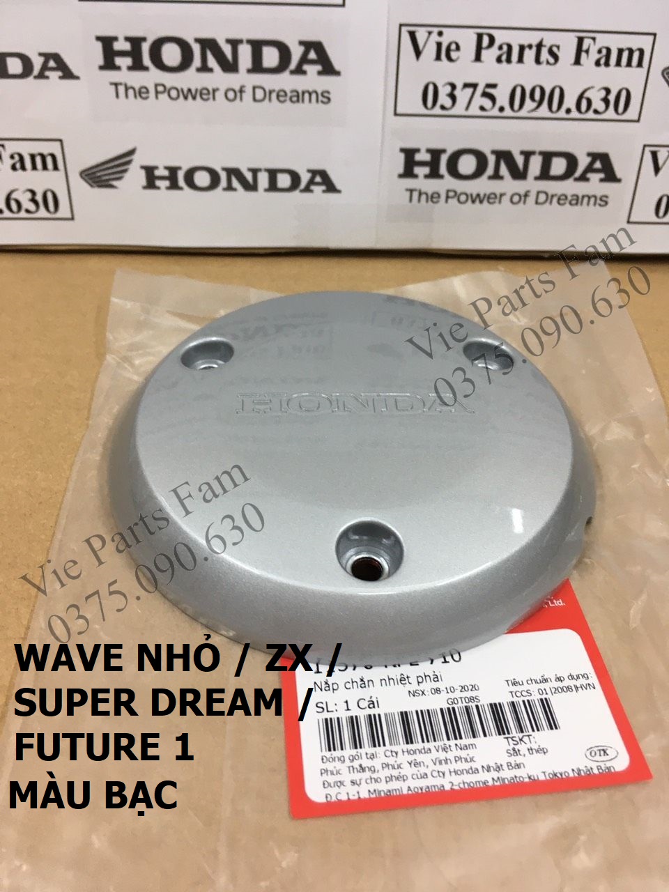 Nắp nhựa lốc nồi phải Wave 2 bóng, Future 1 , Super Dream, Wave A100, Wave RS100, Future Neo Chính hiệu Honda Motor VN