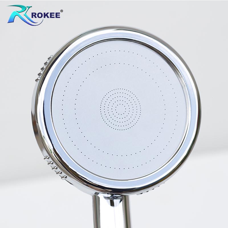 Bộ tay sen tắm tăng áp Rokee - DL028 (Trắng bạc)
