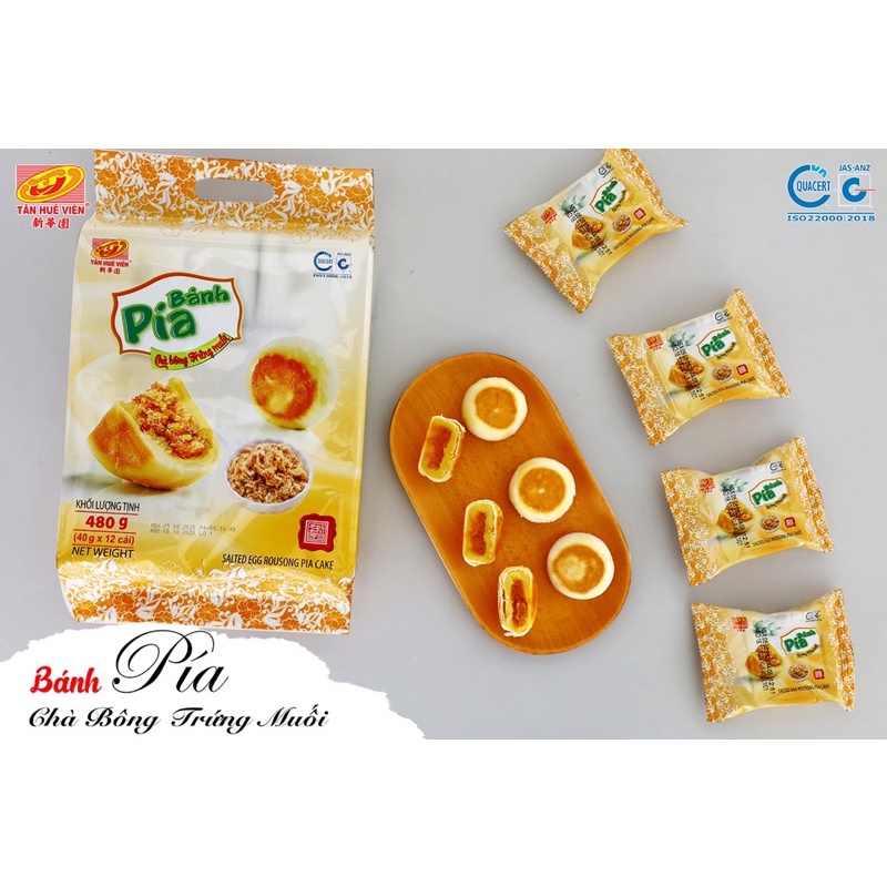 BÁNH PÍA MINI CHÀ BÔNG TRỨNG MUỐI (480g_12 cái)