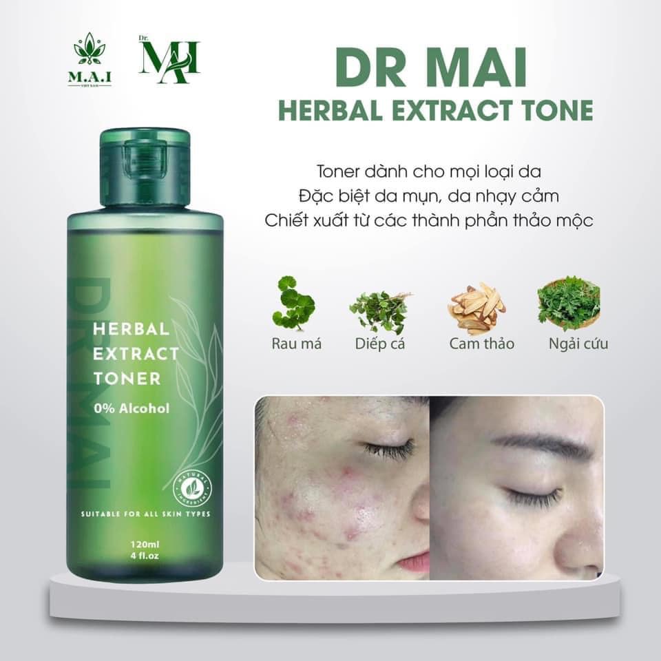 COMBO DR.MAI MIX.SAFRON + SỮA RỬA MẶT+TONNER