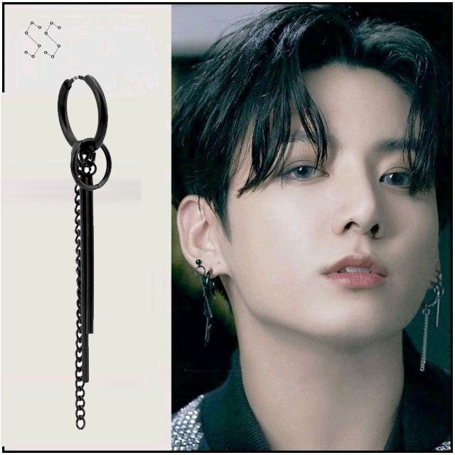 Khuyên tai BTS unisex, titan không gỉ