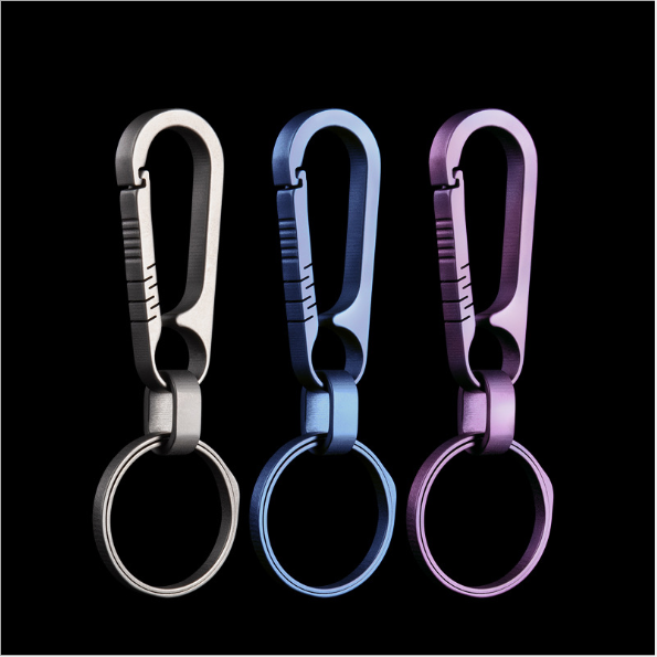 móc treo khóa titanium mini 45*18*5mm nhiều màu đẹp.