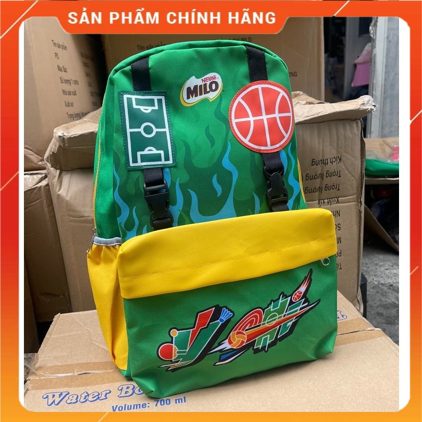 Balo học sinh tiểu học. balo chống gù cho bé đi học. balo milo xanh