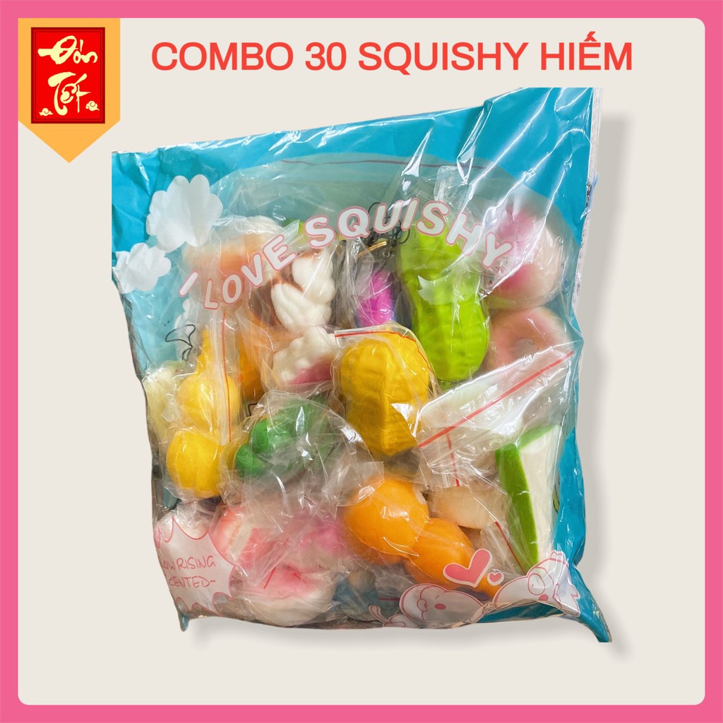 Combo 30 Squishy nhiều cỡ lớn siêu hiếm S154