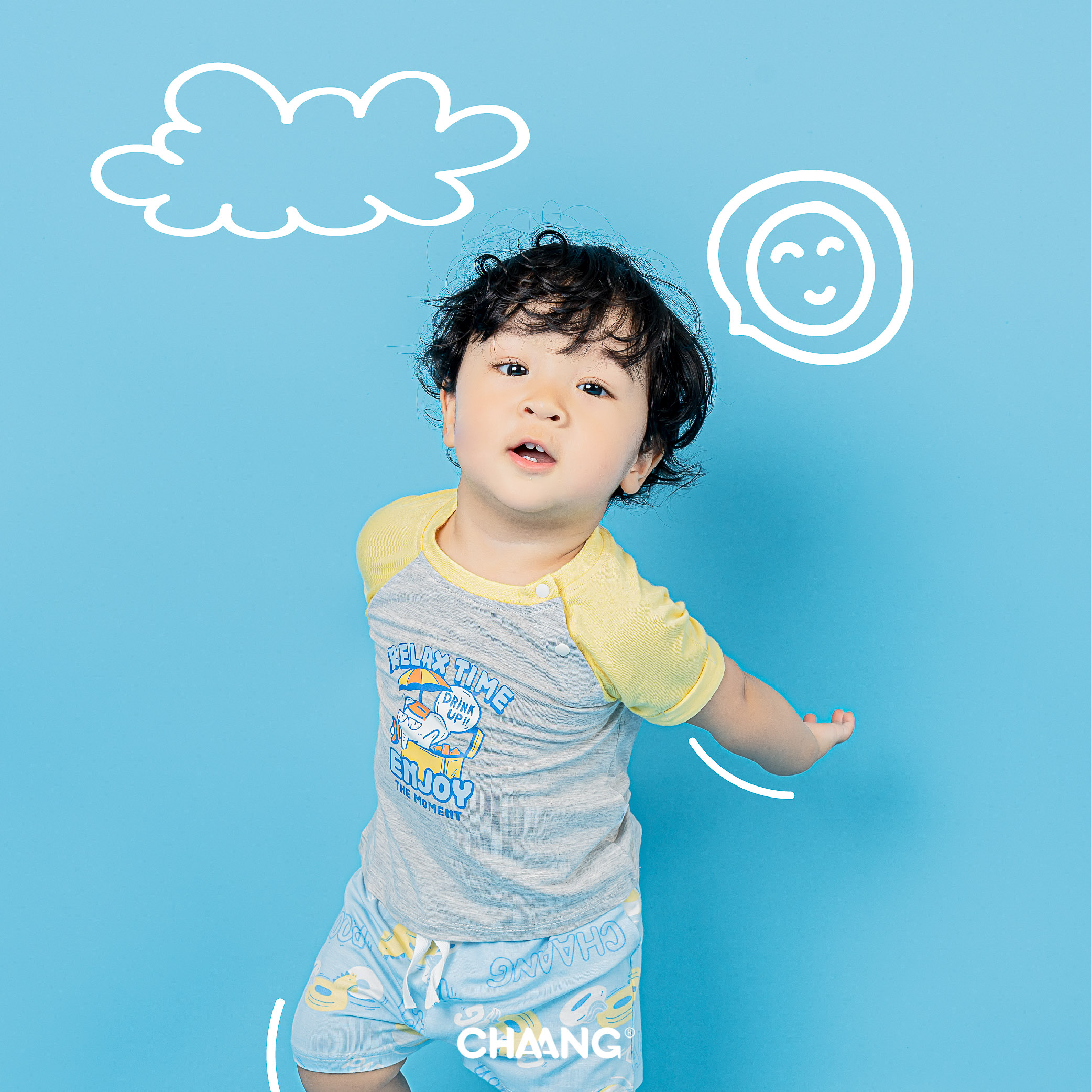 [CHAANG] Bộ cộc raglan bé trai Pool Chaang