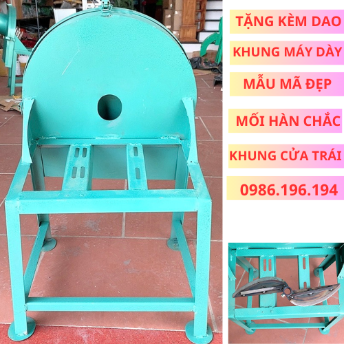 Khung máy " không motor " thái chuối đa năng băm rau bèo,thái cỏ voi mịn lắp cho máy 1.1kw và 1,5kw. tặng kèm lưỡi dao