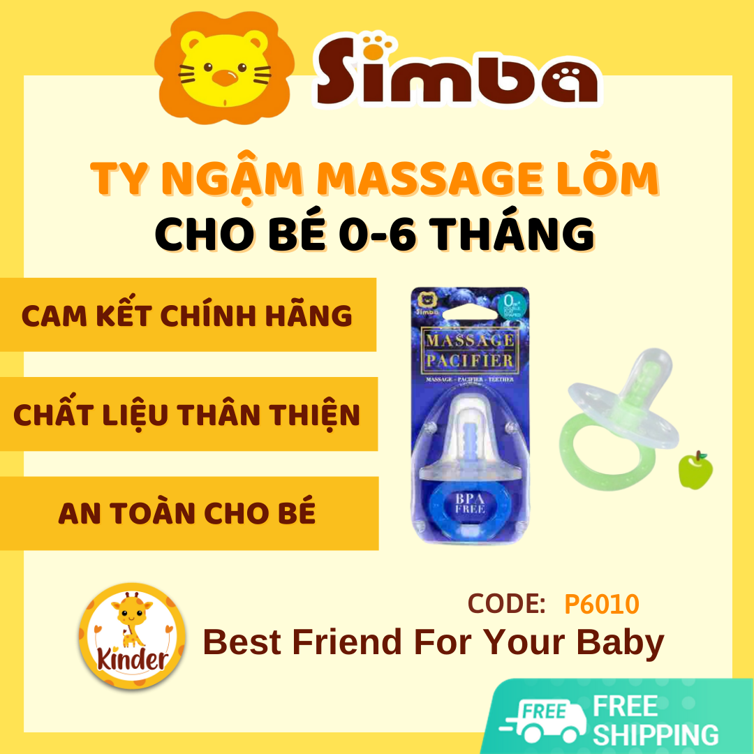 [CHÍNH HÃNG] Ty ngậm massage lõm 0 - 6 tháng SIMBA
