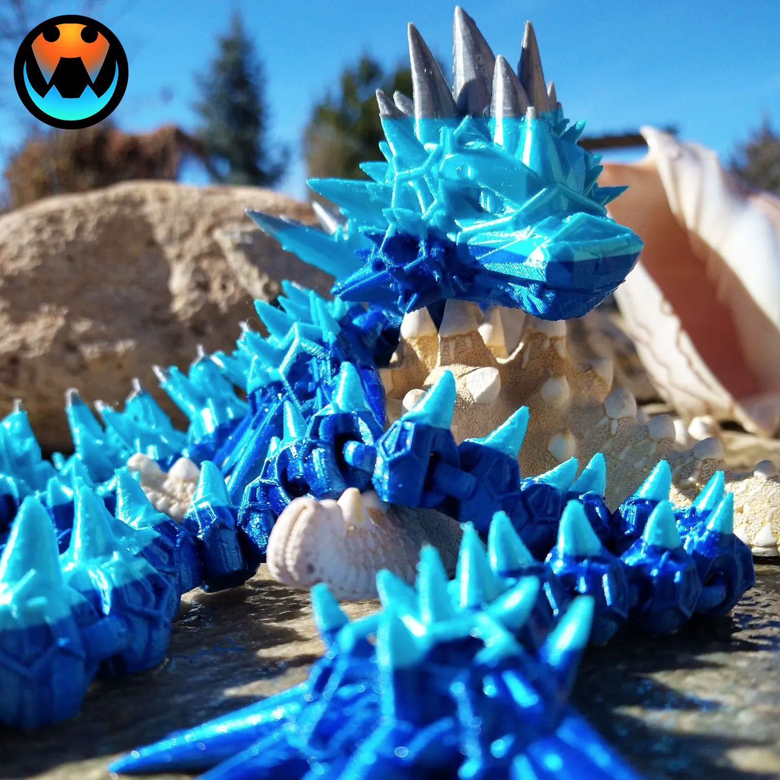 Rồng in 3d có khớp nối di chuyển thay đổi hình dạng siêu ngầu