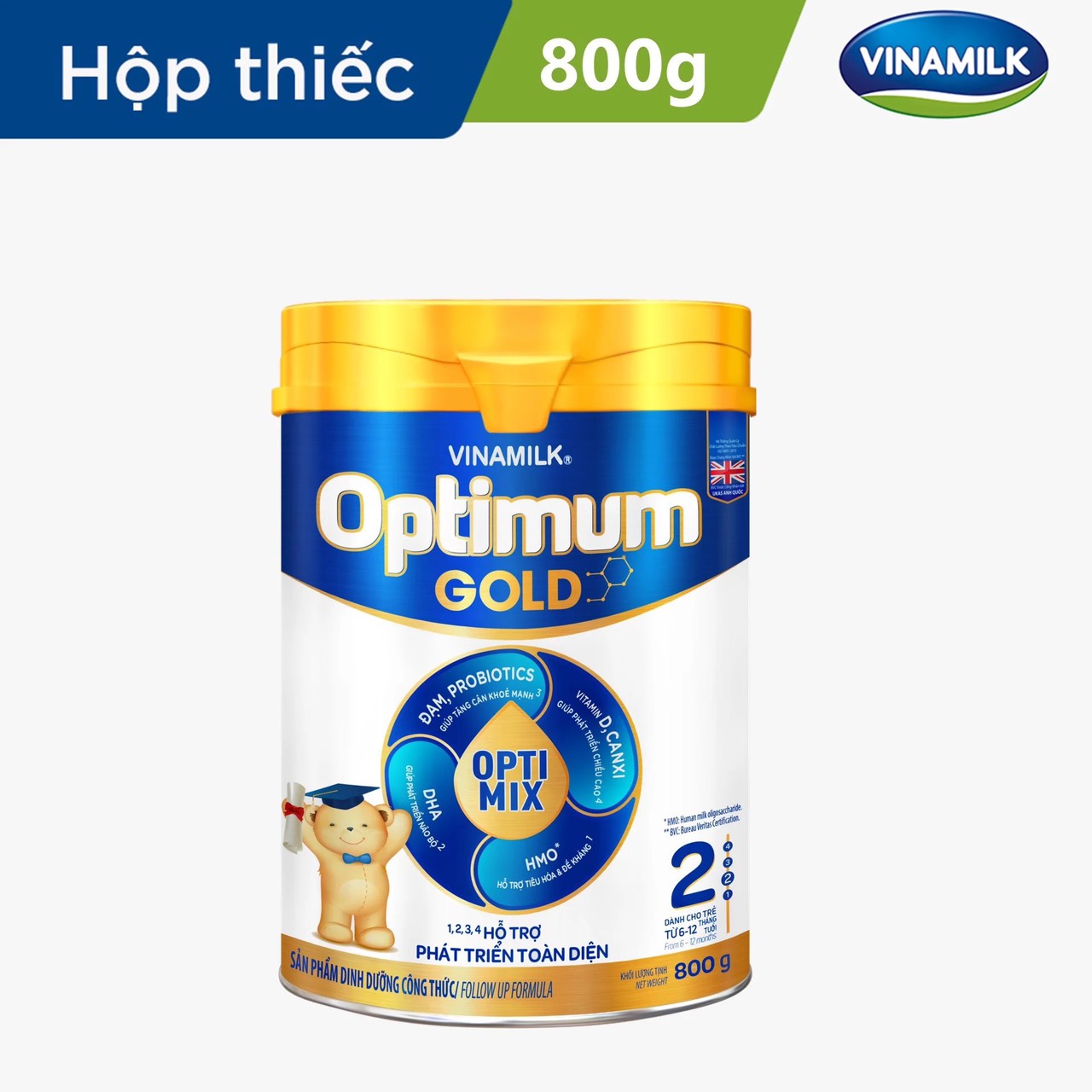 [Date 7.2025] Sữa bột Vinamilk Optimum Gold 2 Lon 800g