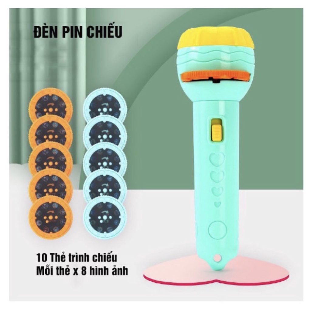 Đèn pin chiếu hình đủ bộ 80 hình ảnh cho bé