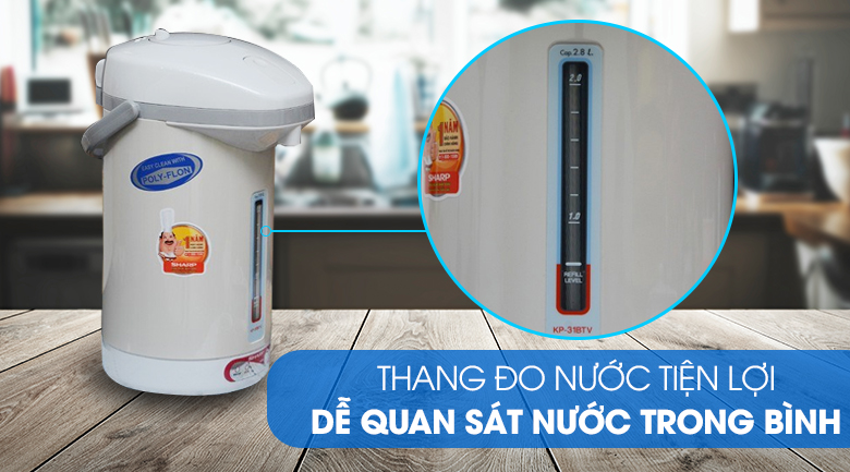 Bình thuỷ điện Sharp KP-31BTV 2.8 lít