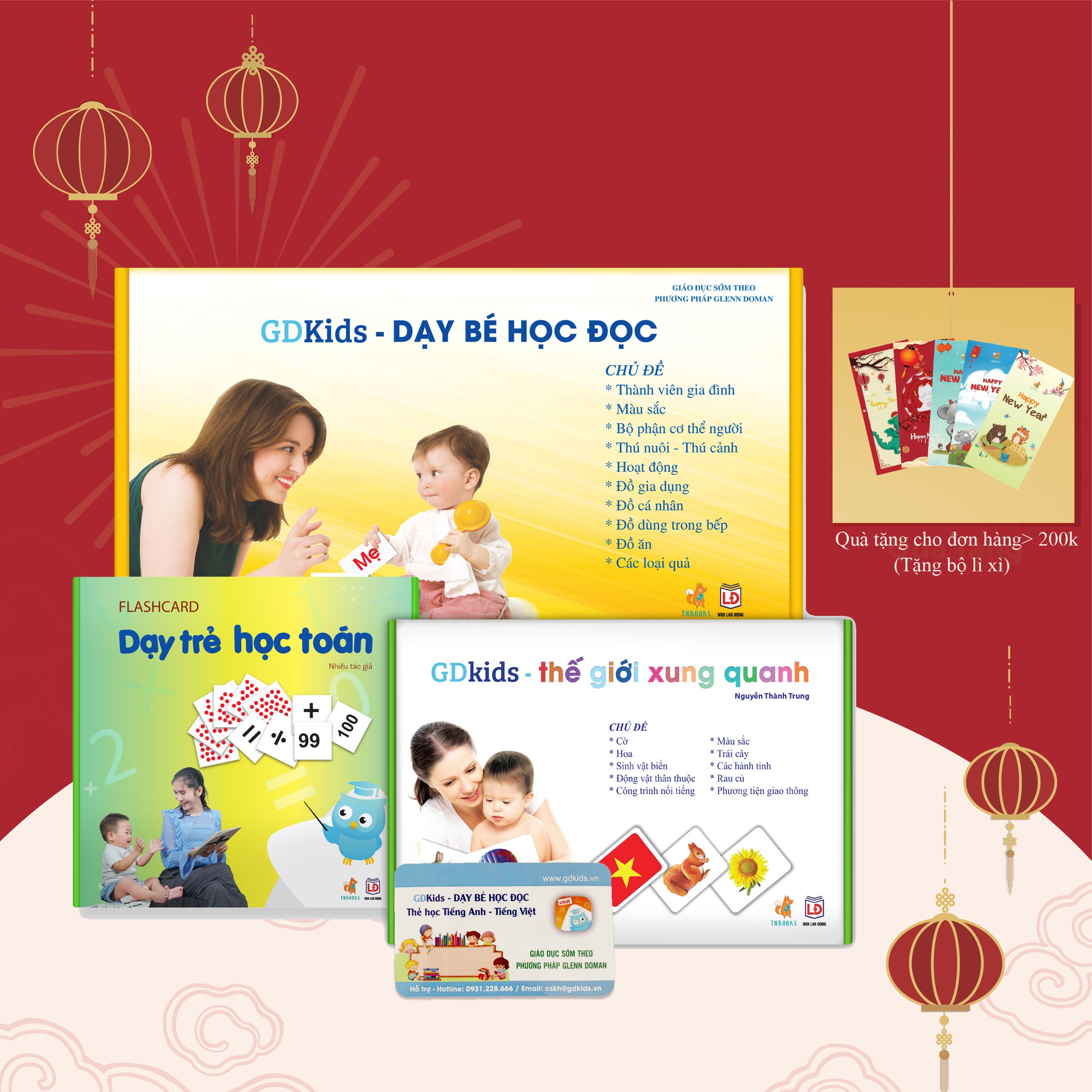 Combo Bộ Thẻ Flashcard Cho Bé Cơ Bản Dạy Trẻ Theo Phương Pháp Glenn Doman