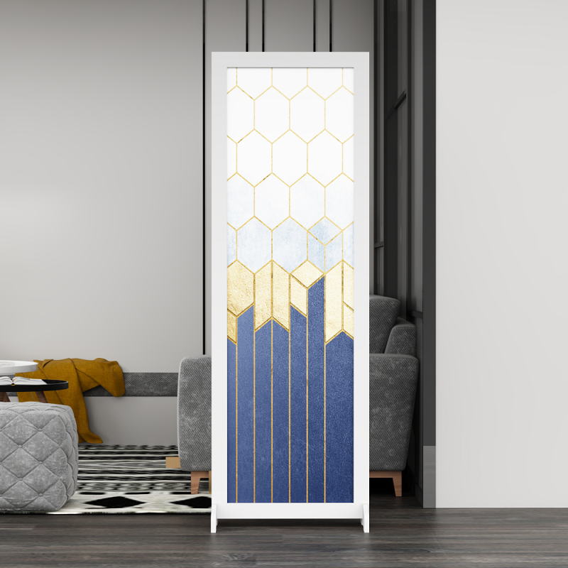 Vách ngăn bình phong in tranh họa tiết phong thuỷ - BP.IN (có chân hoặc không chân)