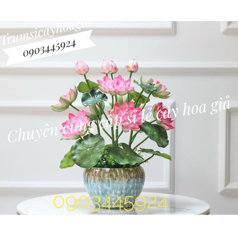 Cành sen xốp cao cấp dài 105cm- Hoa giả