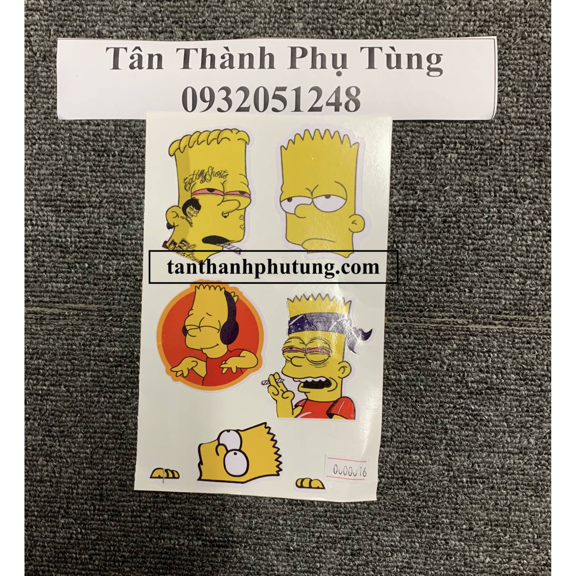 Tem sticker decal trang trí : simpson ms00016