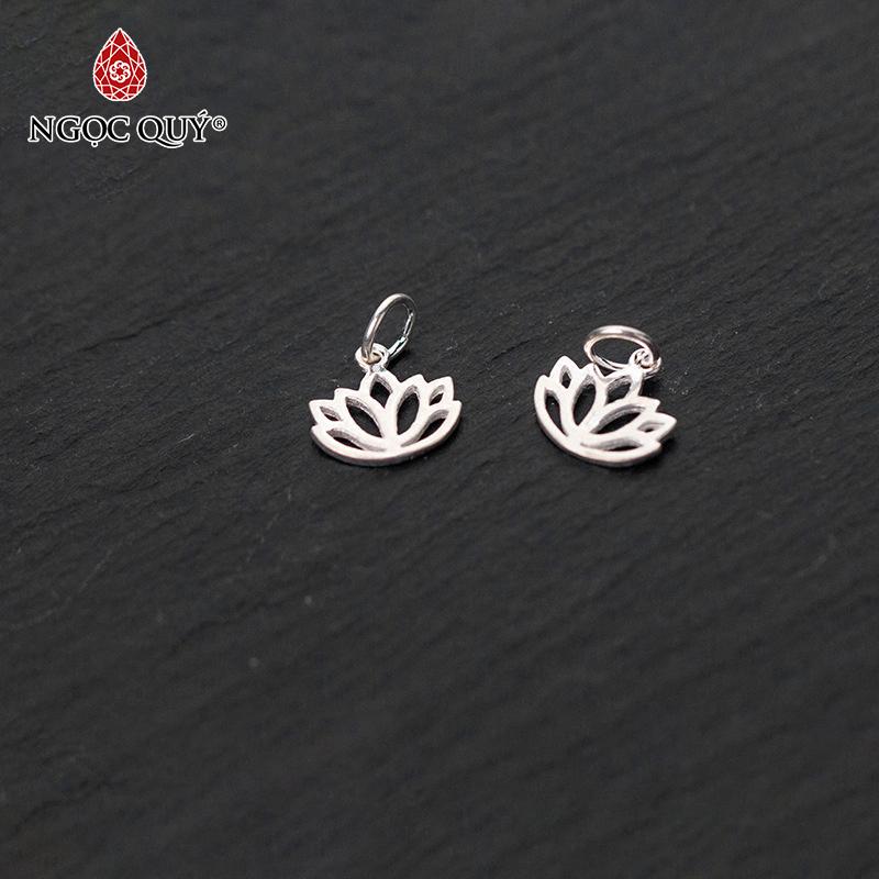 Charm bạc hình hoa sen treo 10x11mm - Ngọc Qúy Gemstones