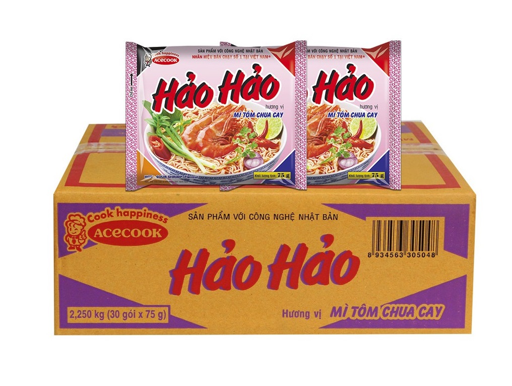 THÙNG MÌ HẢO HẢO TÔM CHUA CAY THÙNG 30 GÓI